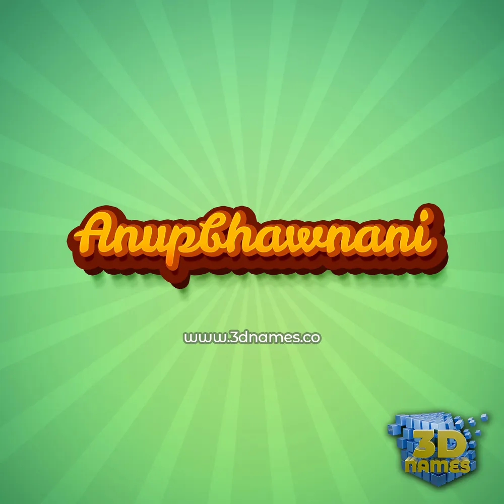anupbhawnani in Green Rays style - 3D name wallpaper
