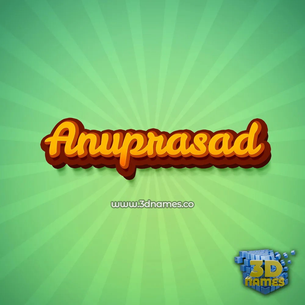 anuprasad in Green Rays style - 3D name wallpaper