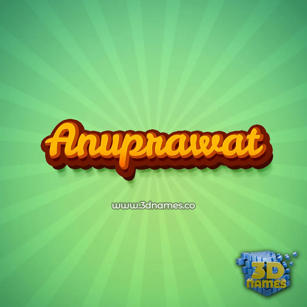 anuprawat in Green Rays style - 3D name wallpaper
