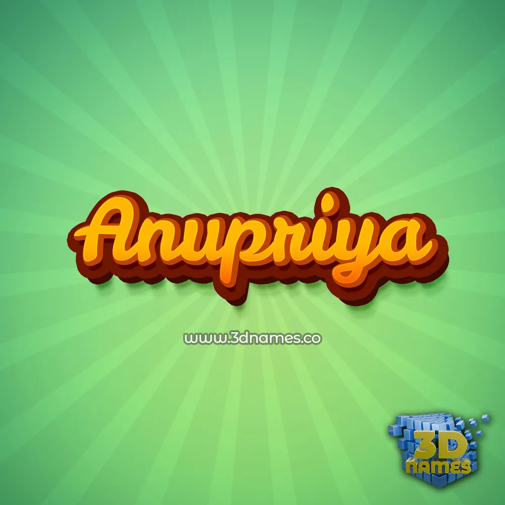 anupriya in Green Rays style - 3D name wallpaper