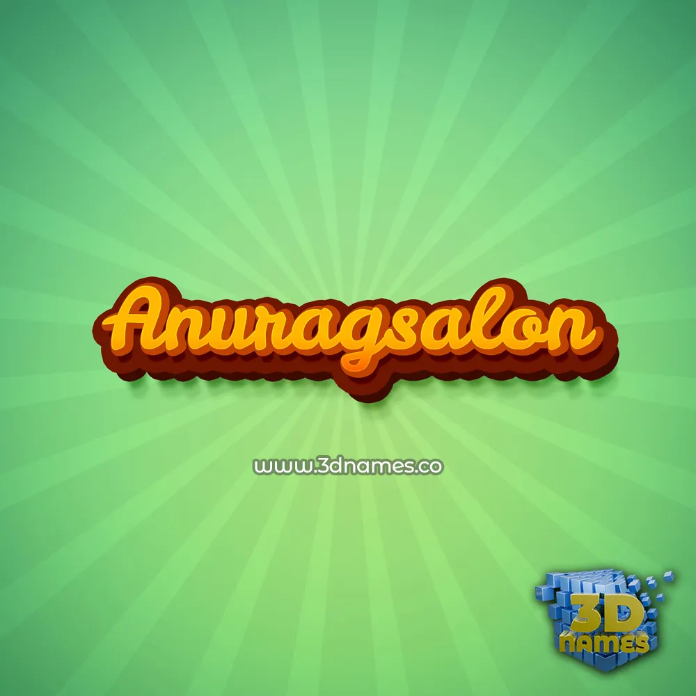 anuragsalon in Green Rays style - 3D name wallpaper