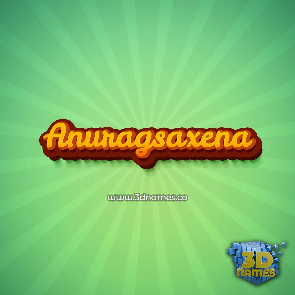 anuragsaxena in Green Rays style - 3D name wallpaper