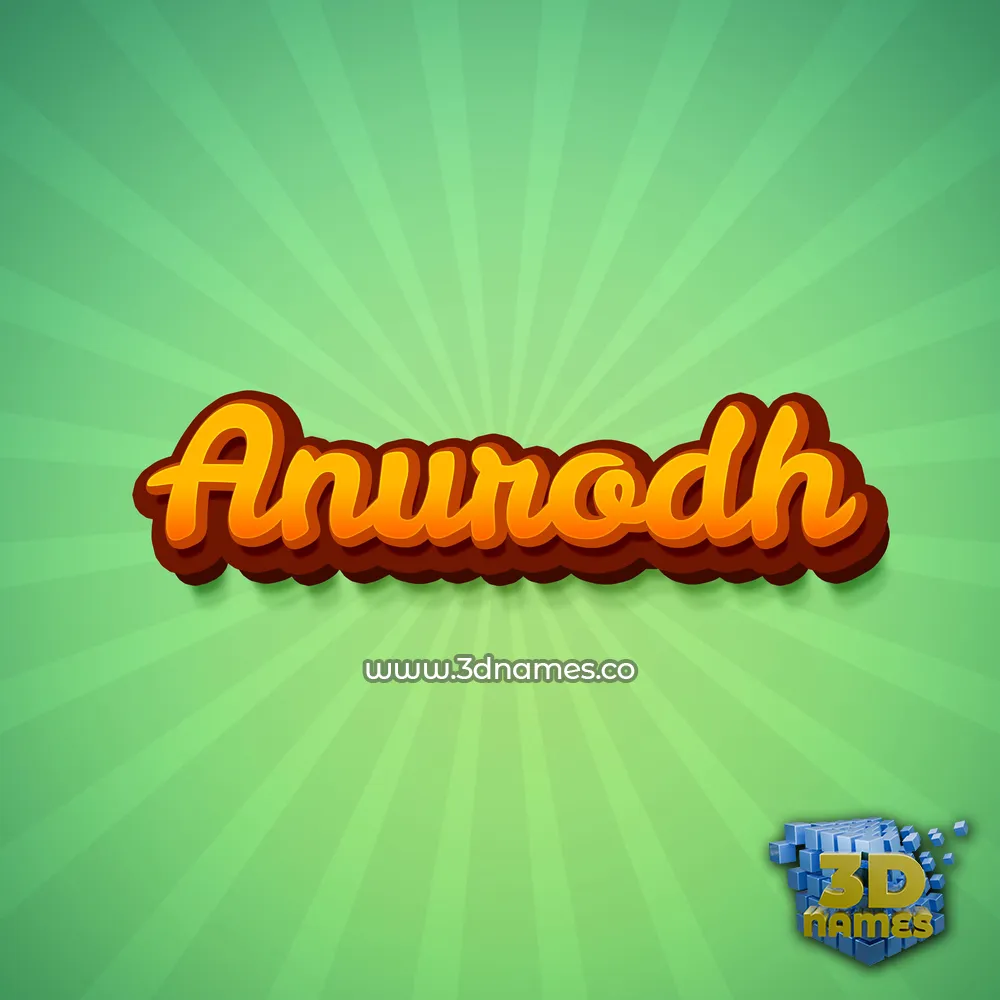 anurodh in Green Rays style - 3D name wallpaper