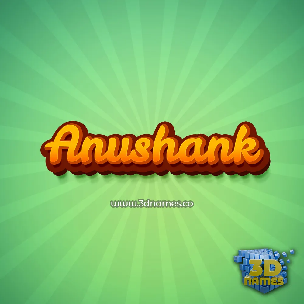 anushank in Green Rays style - 3D name wallpaper