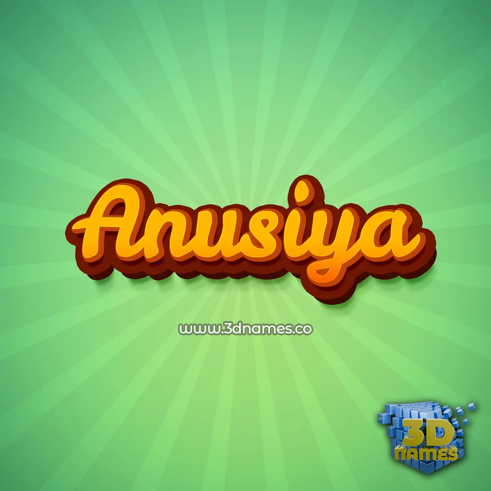 anusiya in Green Rays style - 3D name wallpaper