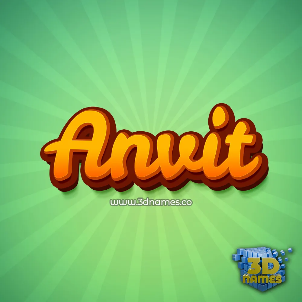 anvit in Green Rays style - 3D name wallpaper