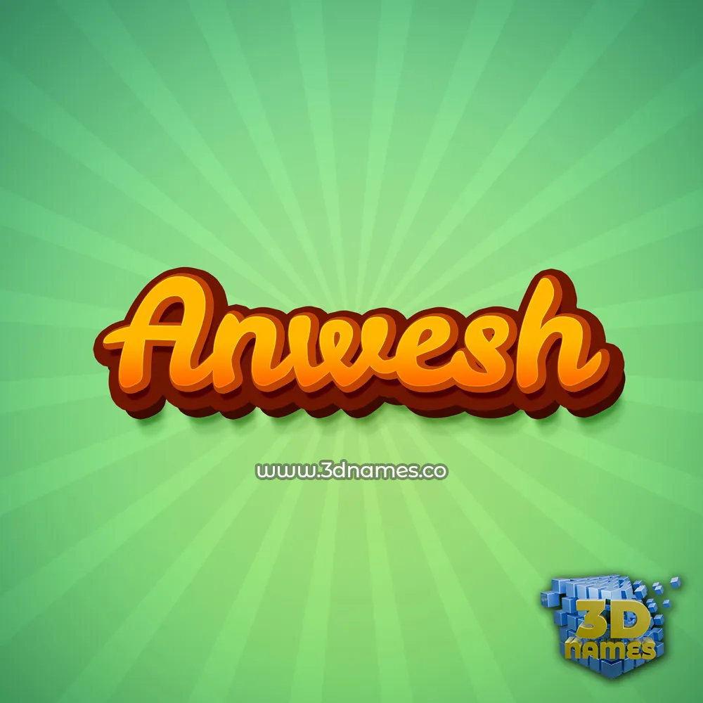 anwesh in Green Rays style - 3D name wallpaper