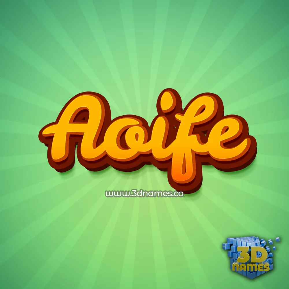 aoife in Green Rays style - 3D name wallpaper