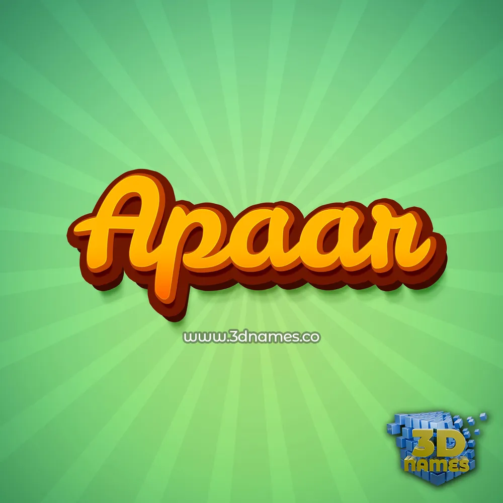 apaar in Green Rays style - 3D name wallpaper