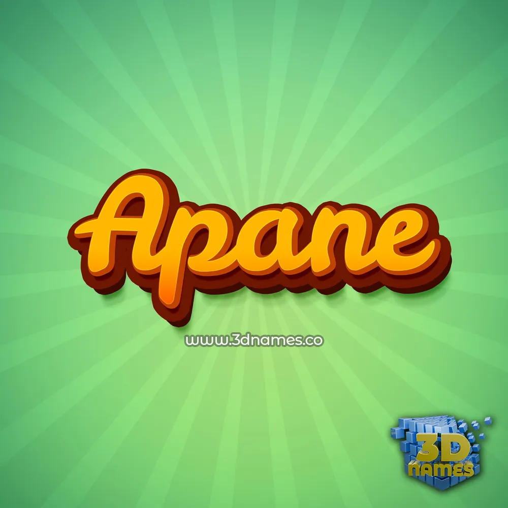 apane in Green Rays style - 3D name wallpaper