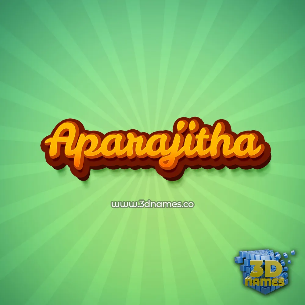 aparajitha in Green Rays style - 3D name wallpaper