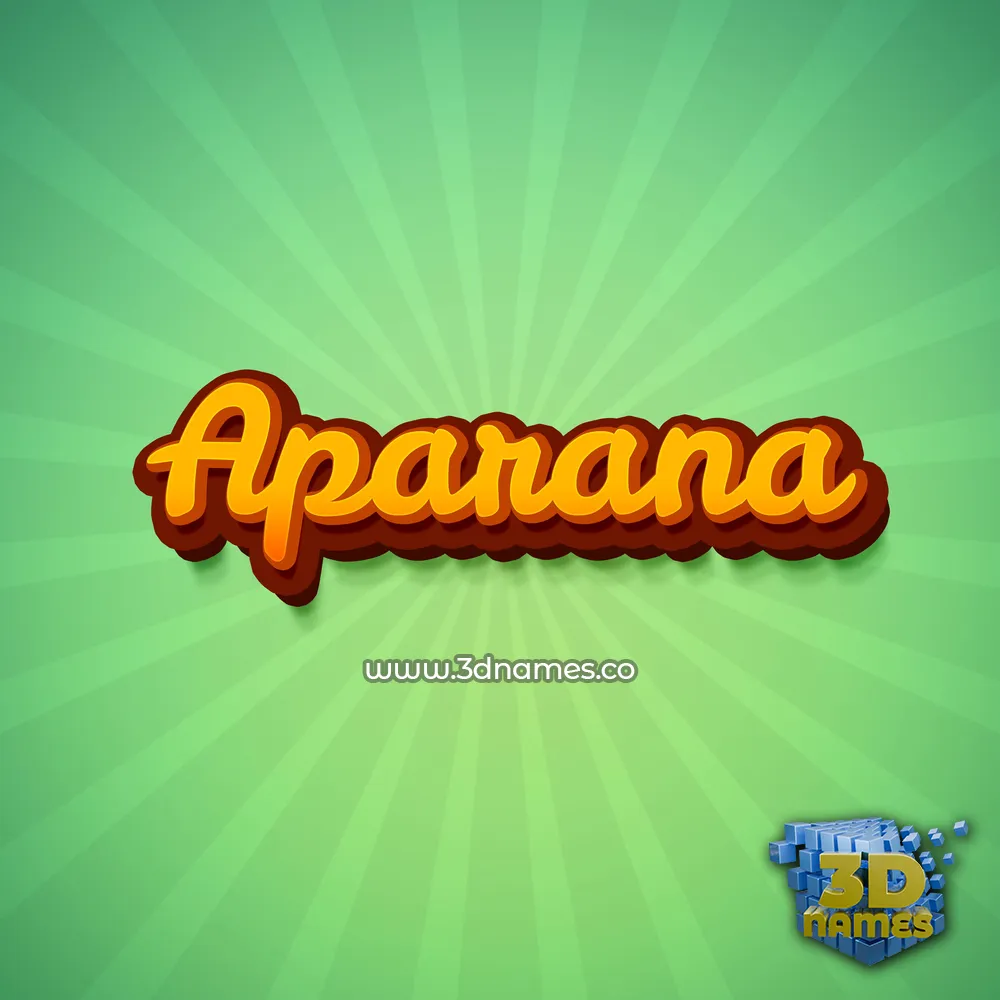 aparana in Green Rays style - 3D name wallpaper