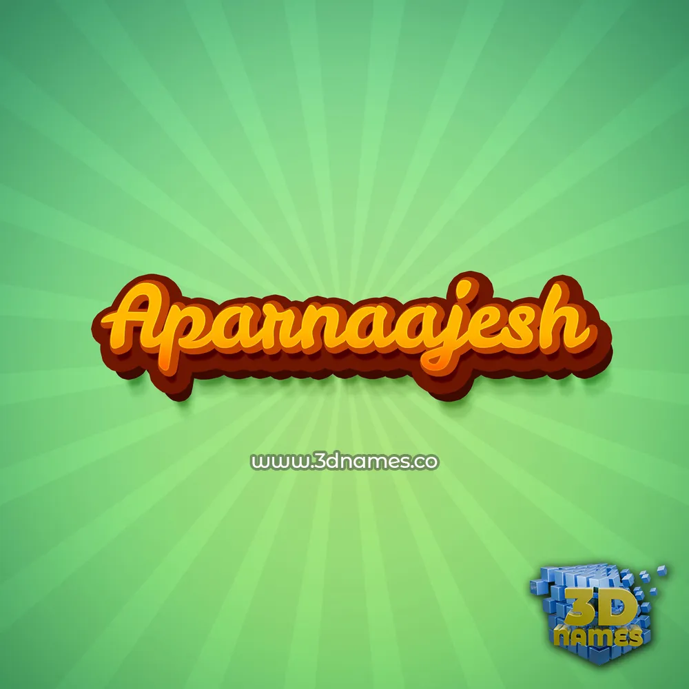 aparnaajesh in Green Rays style - 3D name wallpaper