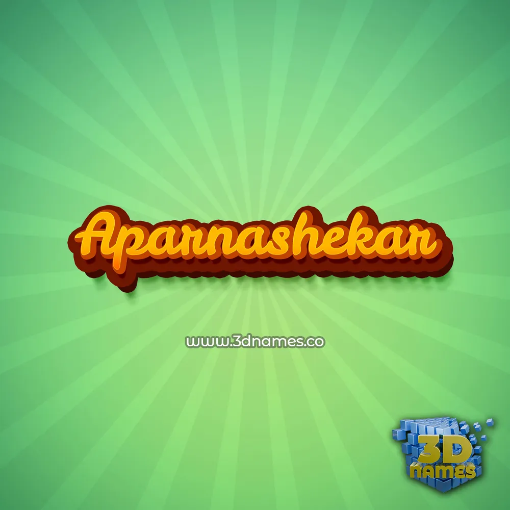 aparnashekar in Green Rays style - 3D name wallpaper