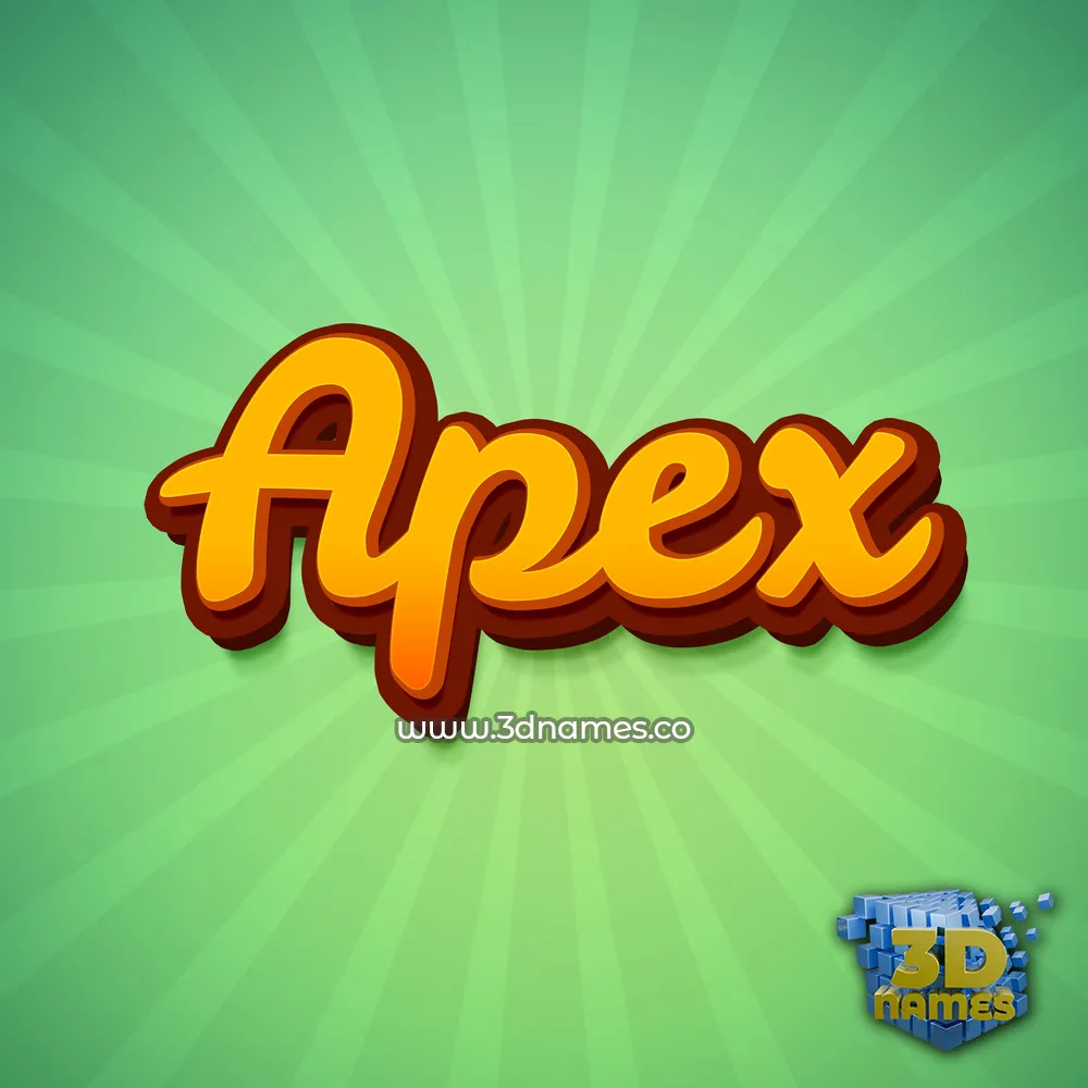 apex in Green Rays style - 3D name wallpaper