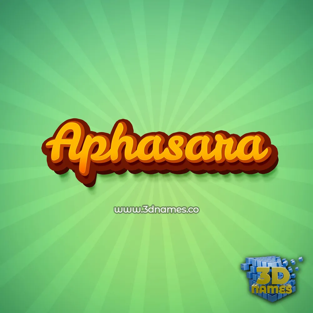 aphasara in Green Rays style - 3D name wallpaper