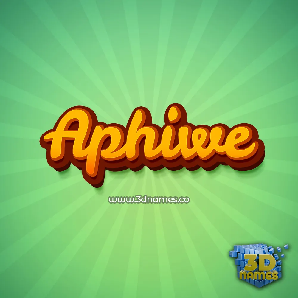 aphiwe in Green Rays style - 3D name wallpaper
