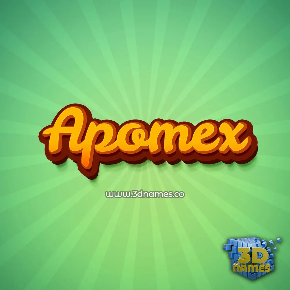apomex in Green Rays style - 3D name wallpaper