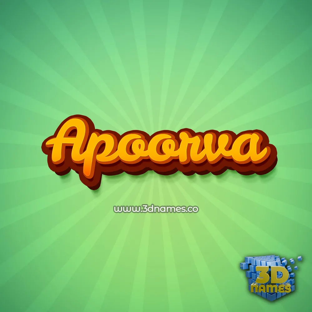 apoorva in Green Rays style - 3D name wallpaper