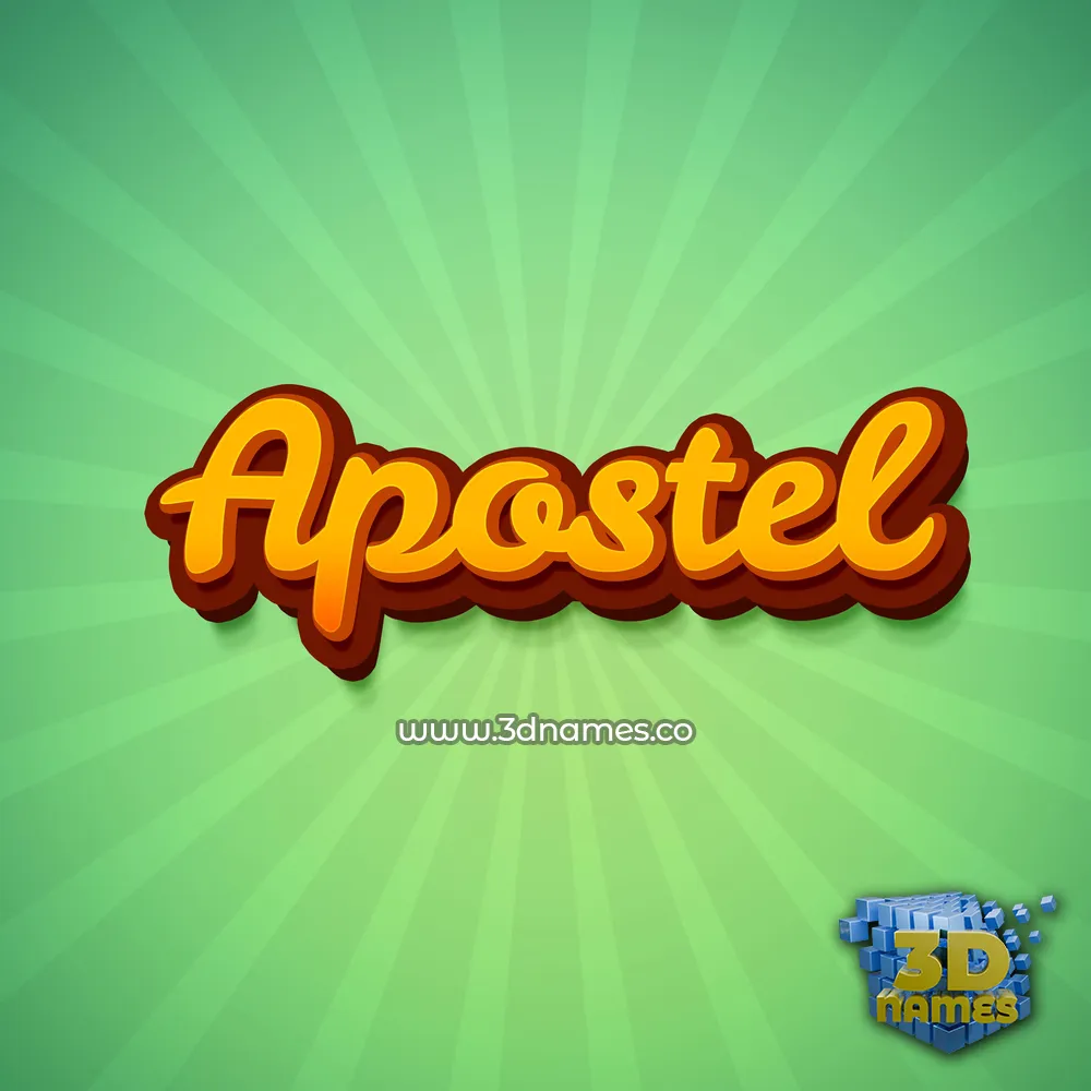 apostel in Green Rays style - 3D name wallpaper