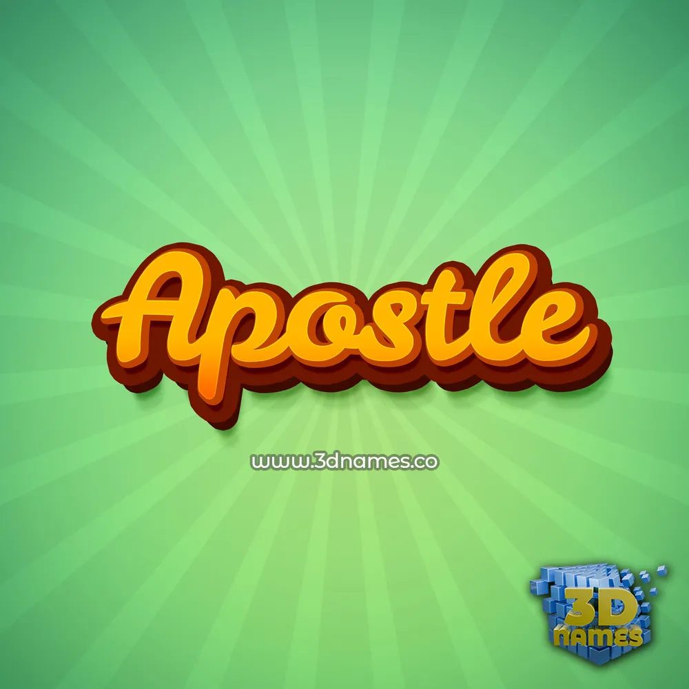apostle in Green Rays style - 3D name wallpaper