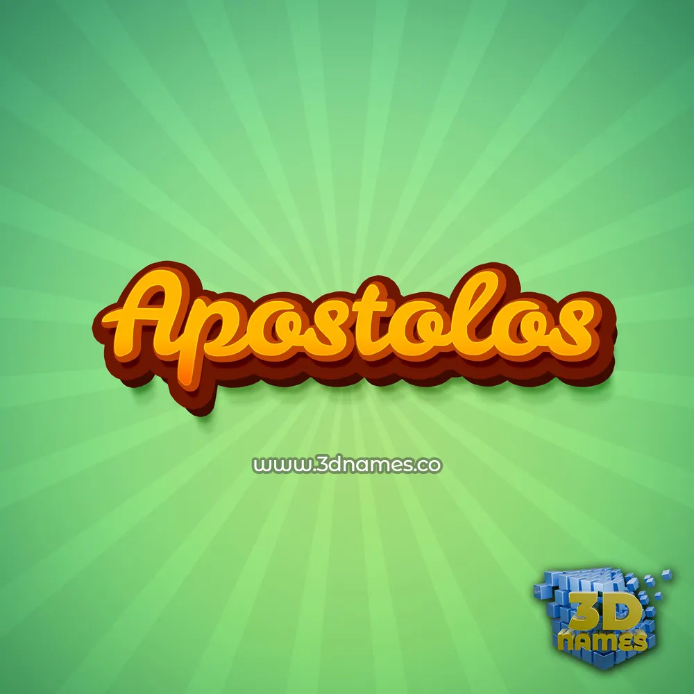 apostolos in Green Rays style - 3D name wallpaper