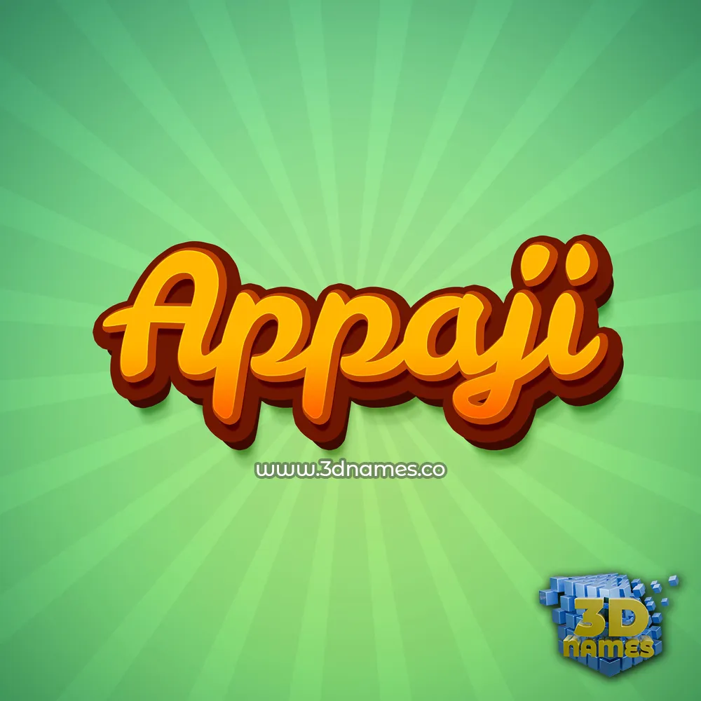 appaji in Green Rays style - 3D name wallpaper