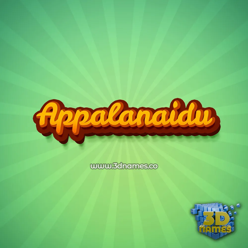 appalanaidu in Green Rays style - 3D name wallpaper