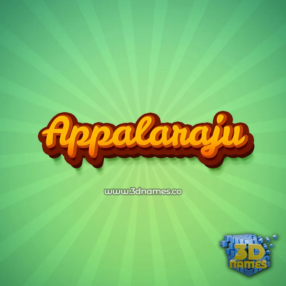appalaraju in Green Rays style - 3D name wallpaper