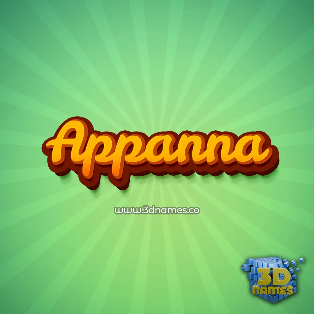 appanna in Green Rays style - 3D name wallpaper