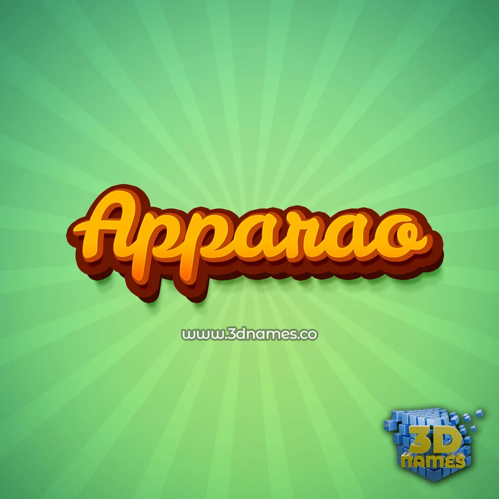 apparao in Green Rays style - 3D name wallpaper