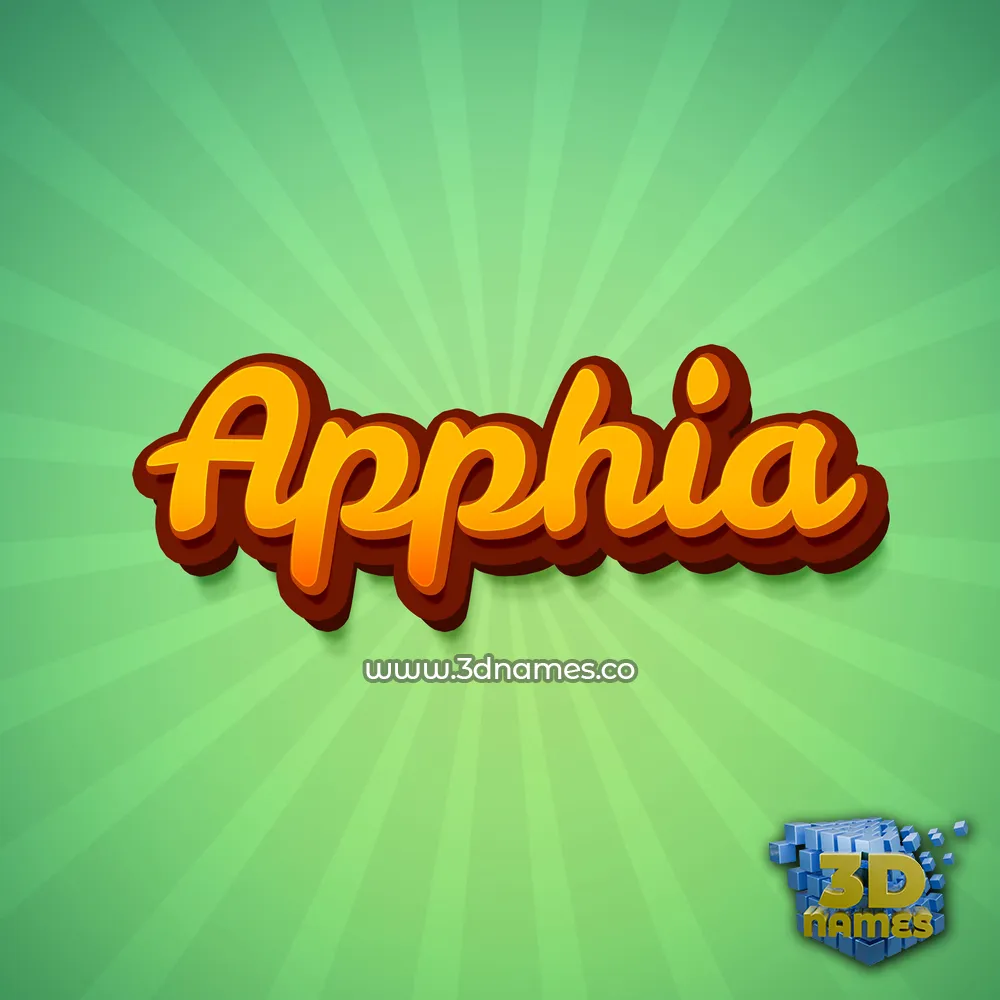 apphia in Green Rays style - 3D name wallpaper