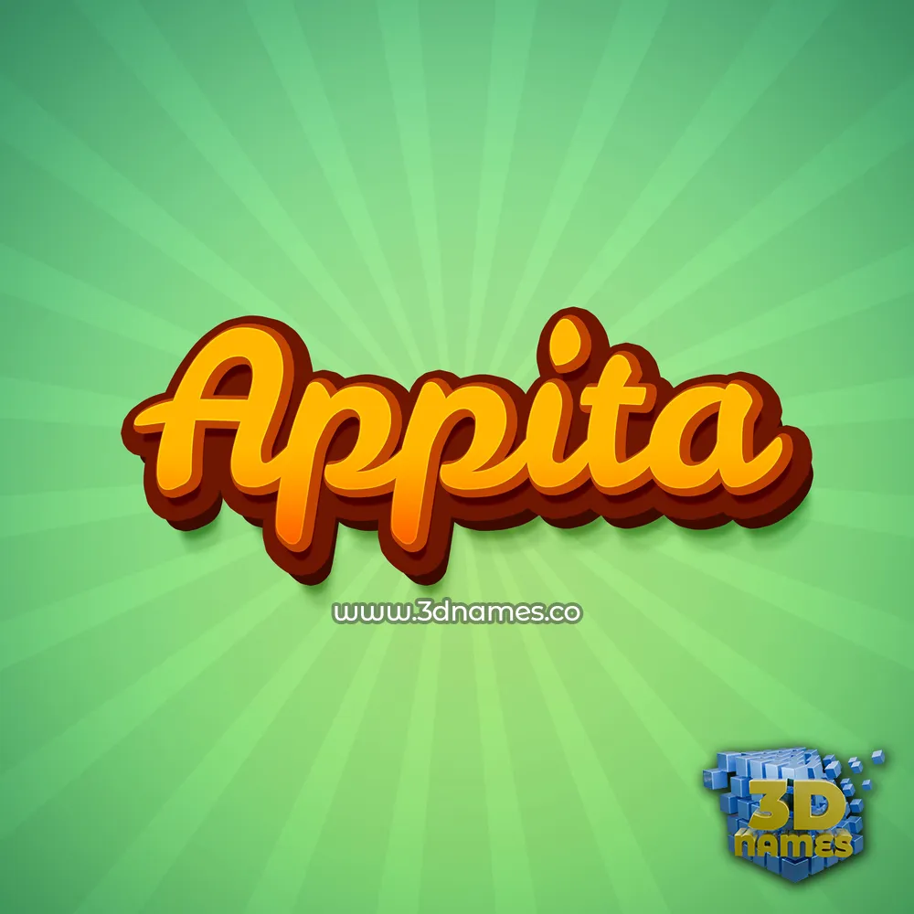 appita in Green Rays style - 3D name wallpaper