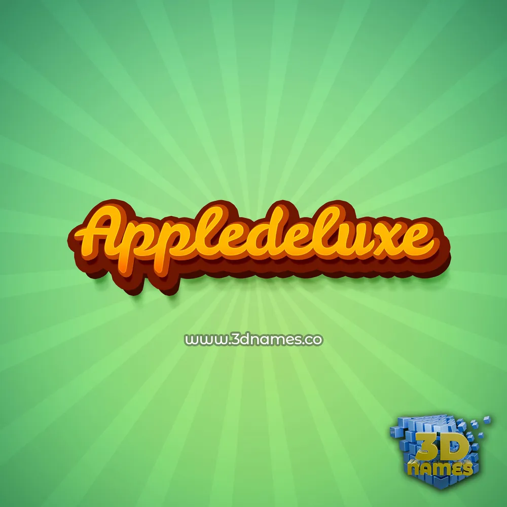 appledeluxe in Green Rays style - 3D name wallpaper