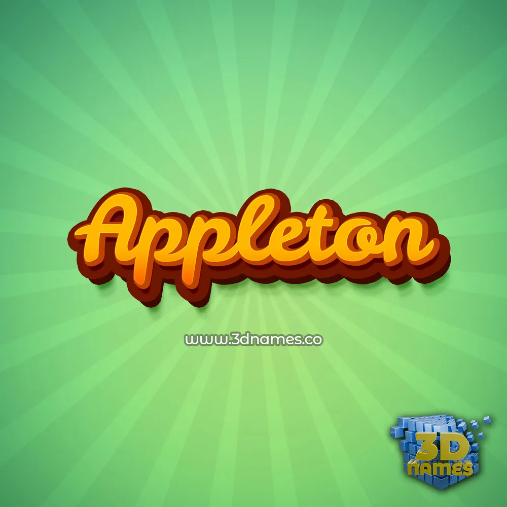 appleton in Green Rays style - 3D name wallpaper
