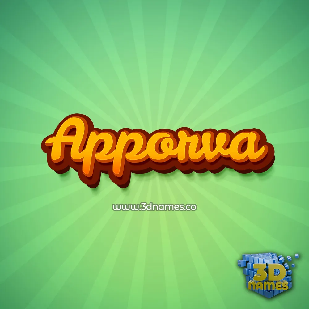 apporva in Green Rays style - 3D name wallpaper