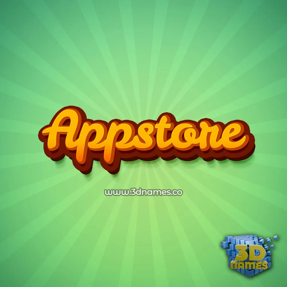 appstore in Green Rays style - 3D name wallpaper