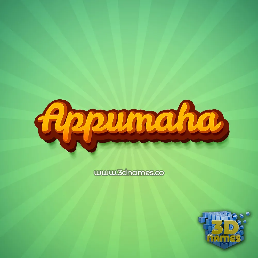 appumaha in Green Rays style - 3D name wallpaper