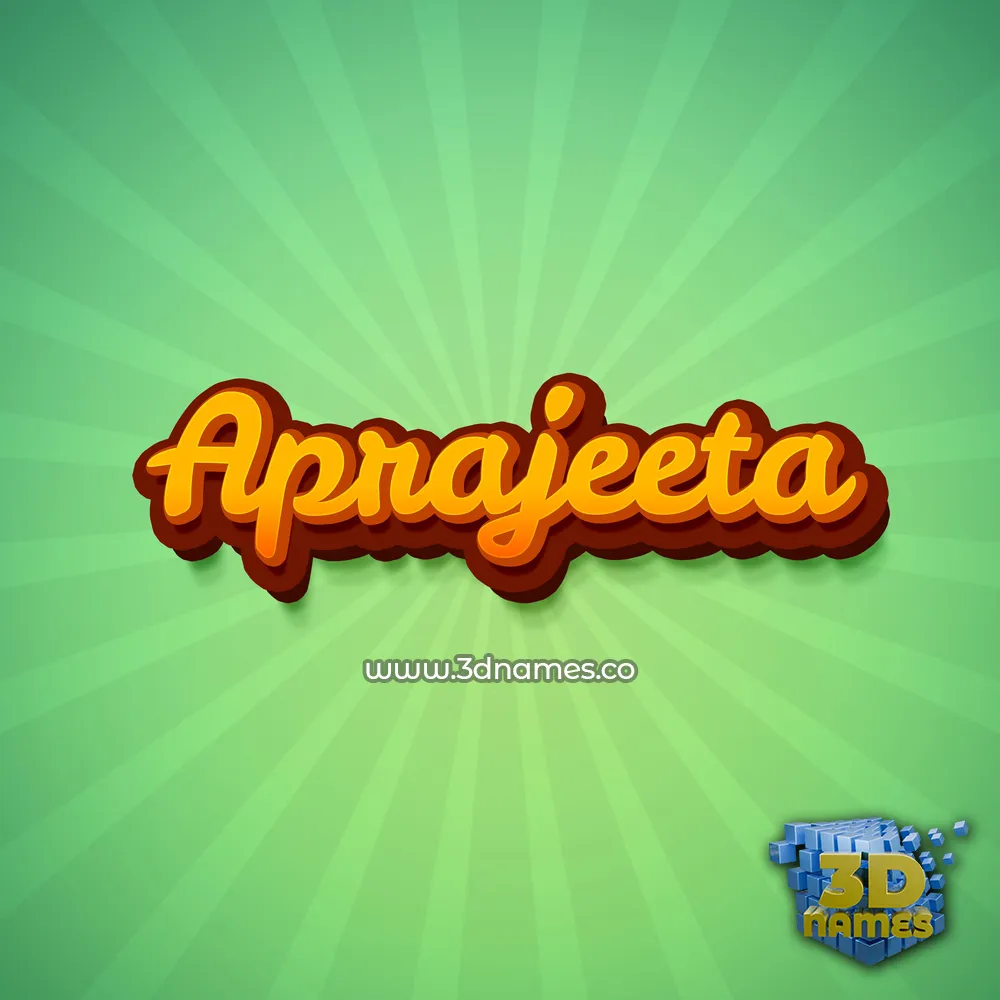 aprajeeta in Green Rays style - 3D name wallpaper