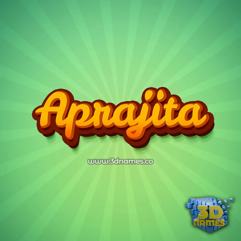 aprajita in Green Rays style - 3D name wallpaper