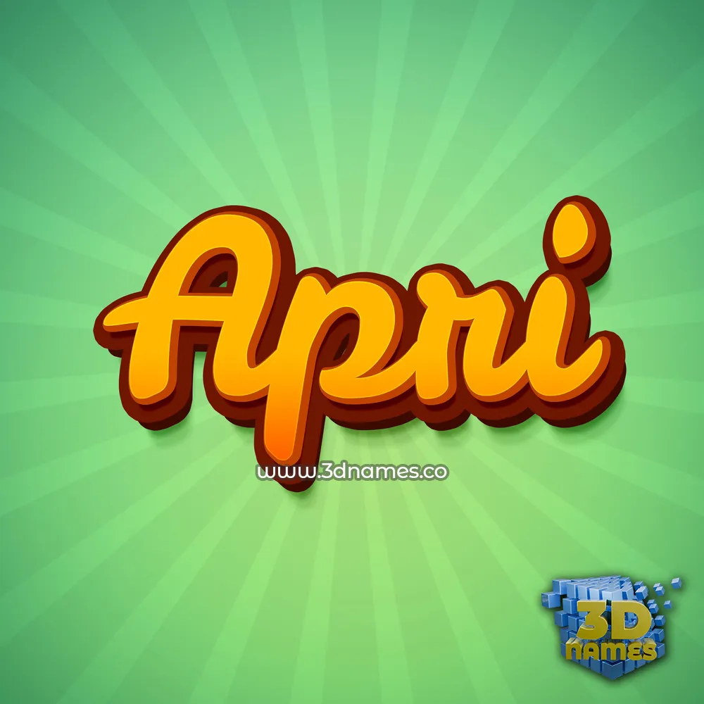 apri in Green Rays style - 3D name wallpaper