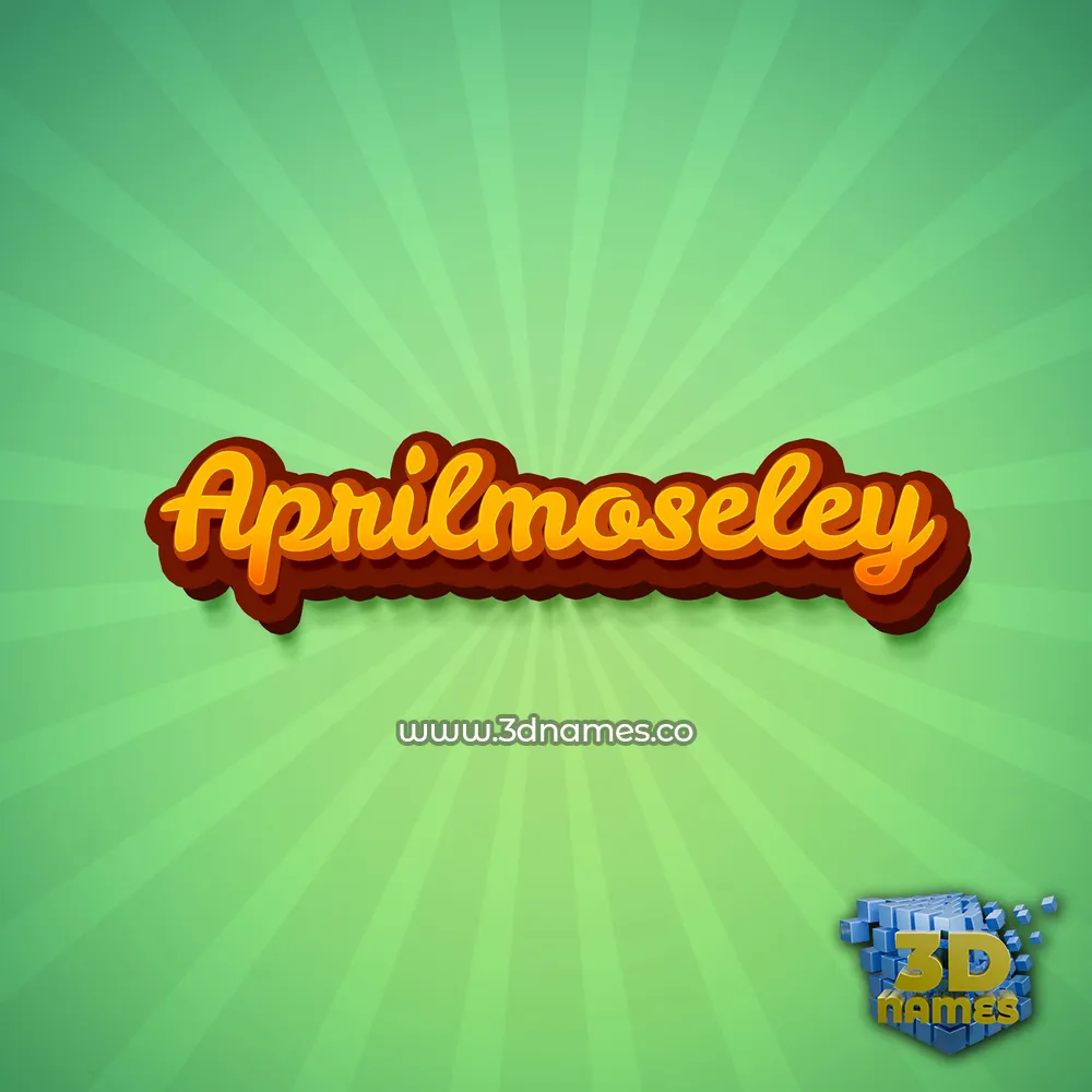 aprilmoseley in Green Rays style - 3D name wallpaper
