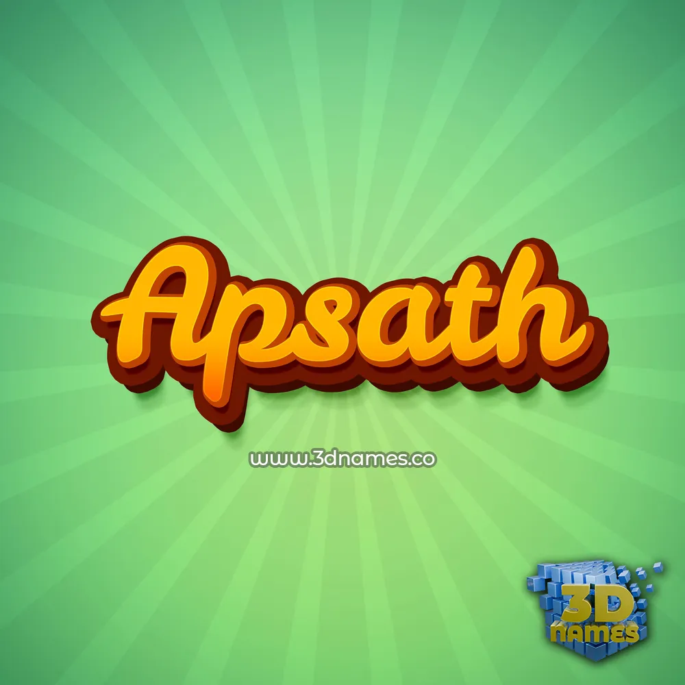 apsath in Green Rays style - 3D name wallpaper