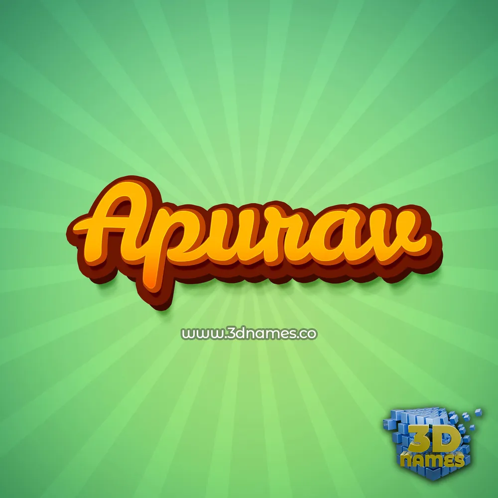 apurav in Green Rays style - 3D name wallpaper