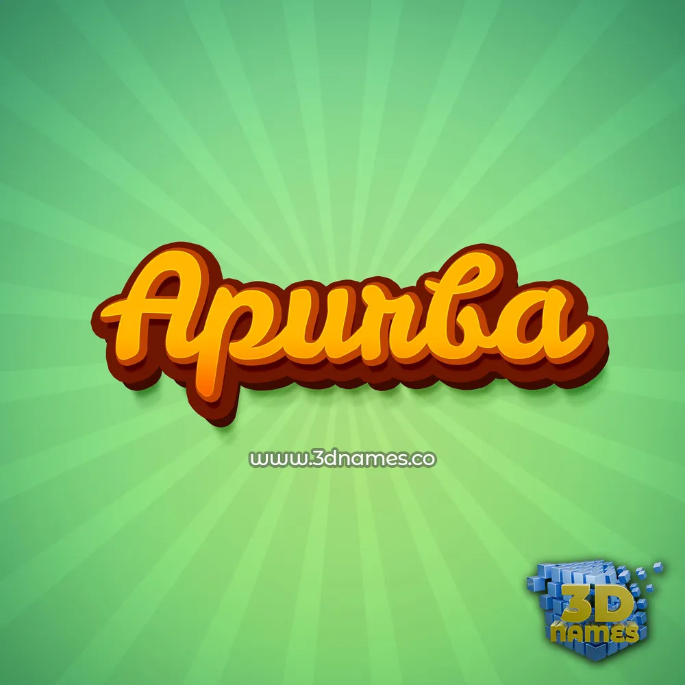 apurba in Green Rays style - 3D name wallpaper