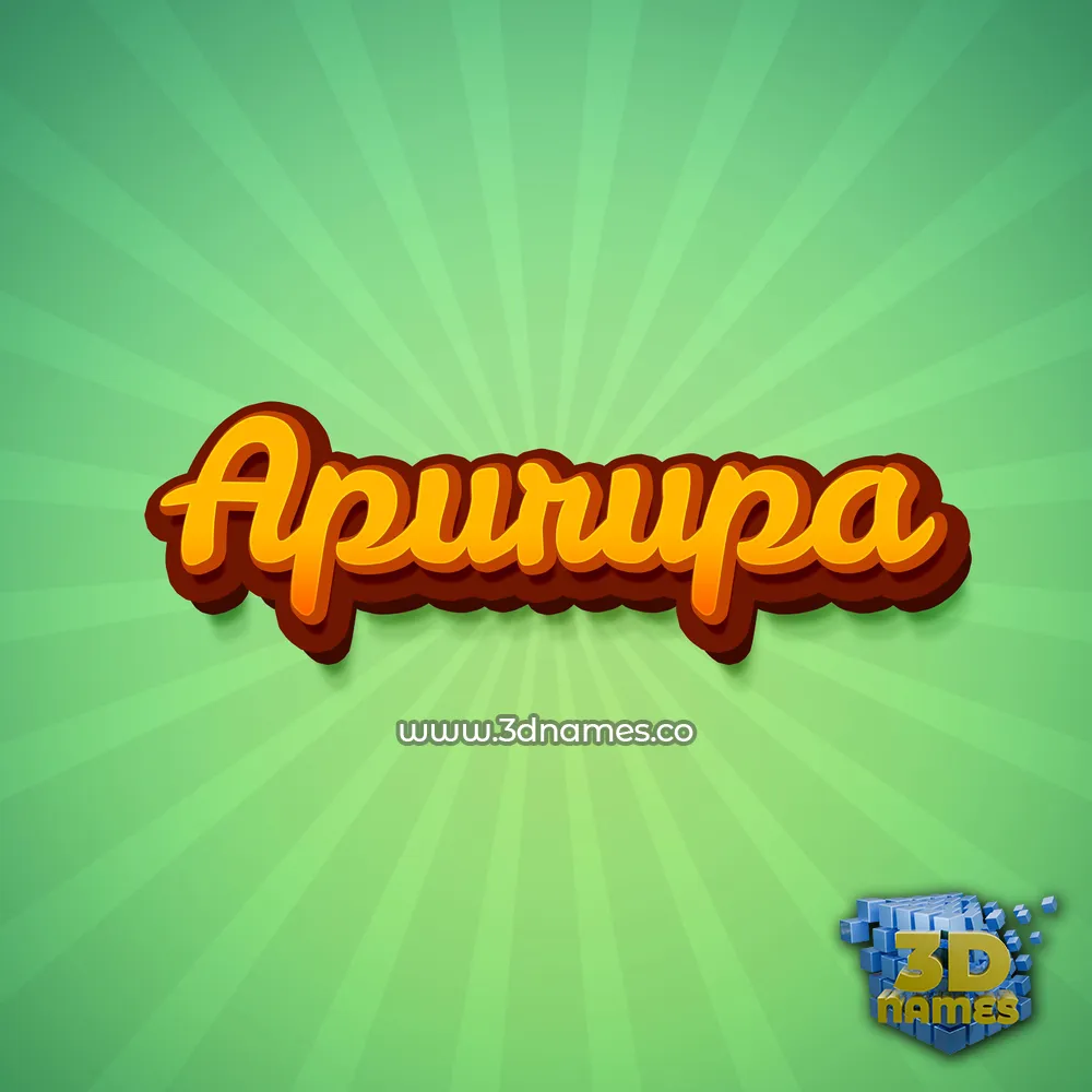 apurupa in Green Rays style - 3D name wallpaper
