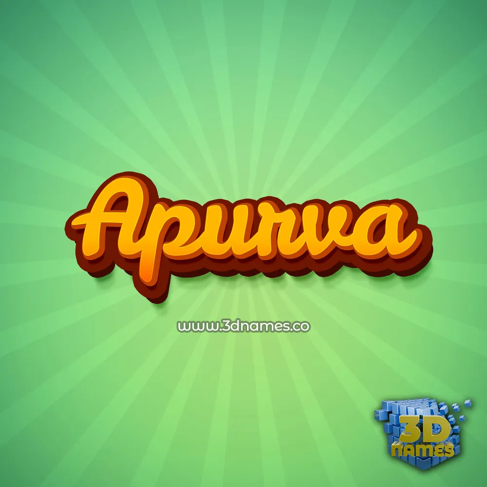apurva in Green Rays style - 3D name wallpaper