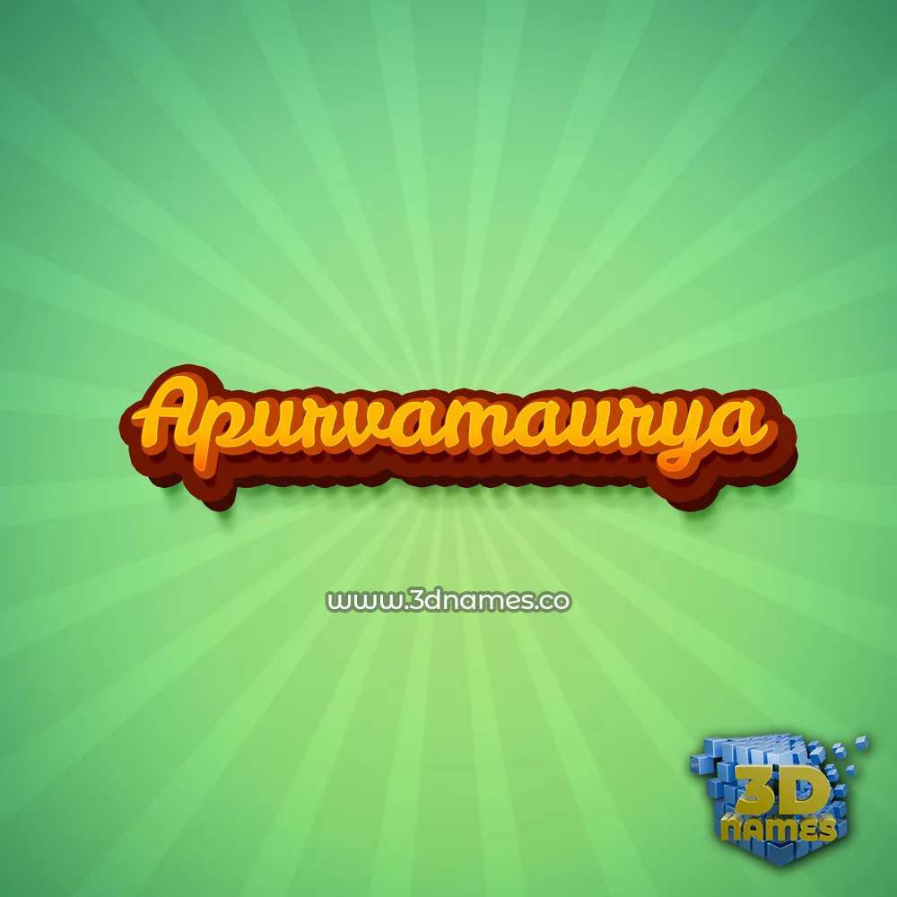 apurvamaurya in Green Rays style - 3D name wallpaper