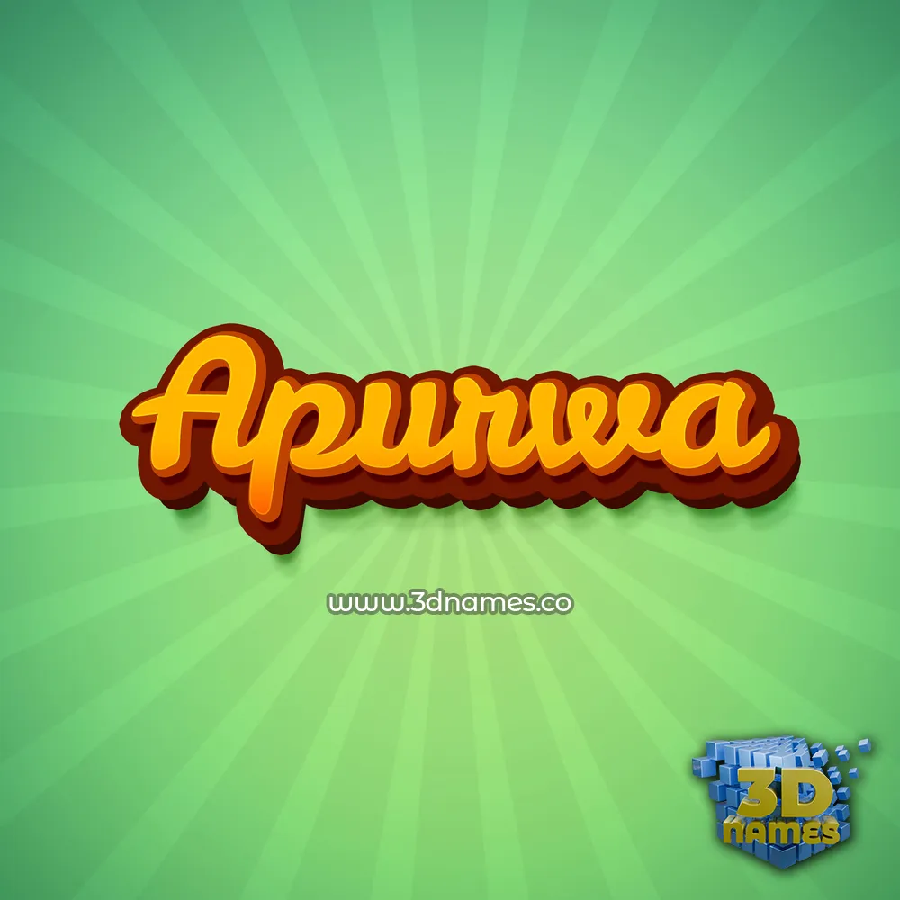 apurwa in Green Rays style - 3D name wallpaper