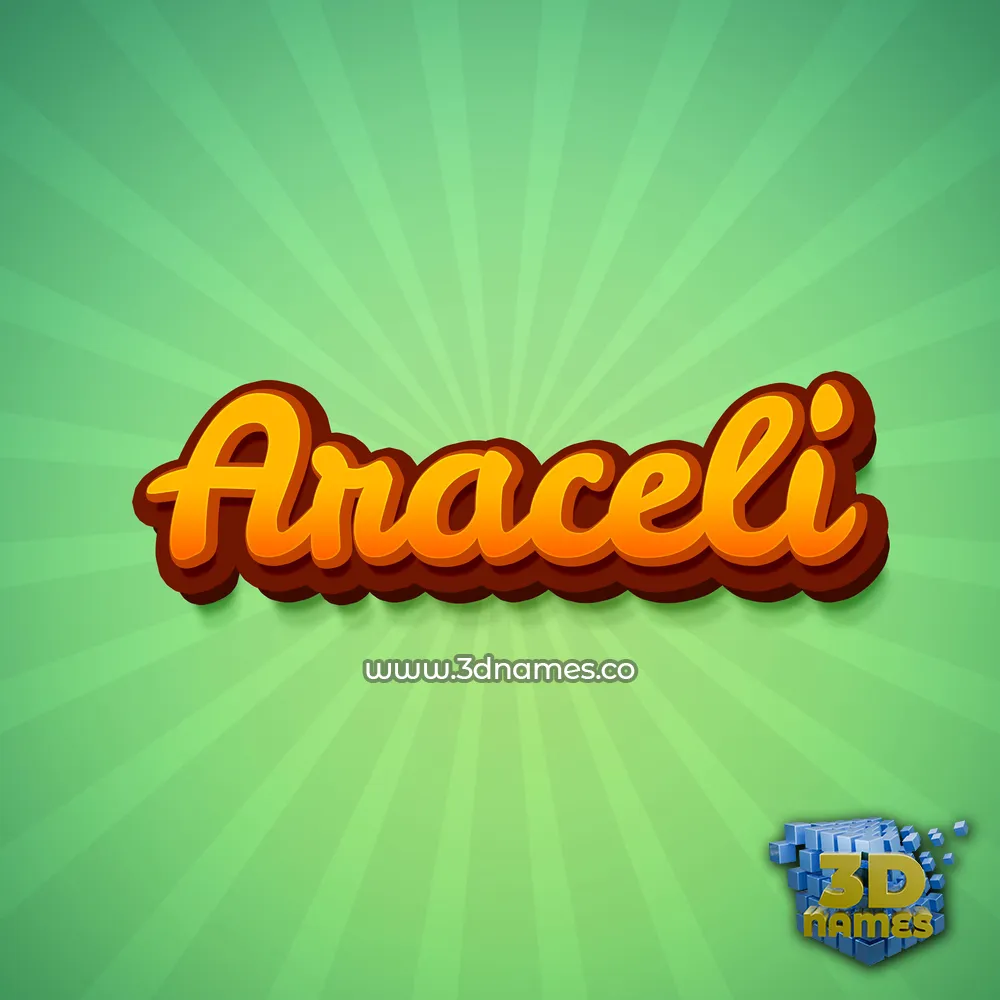 araceli in Green Rays style - 3D name wallpaper